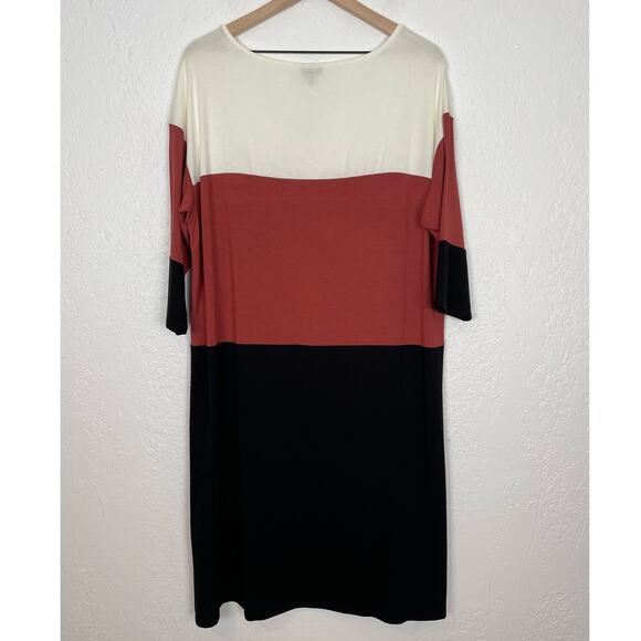 Torrid Rust Colorblock Mini Jersey Tee Shirt Dress NWT Plus Size 1 - Picture 3 of 4